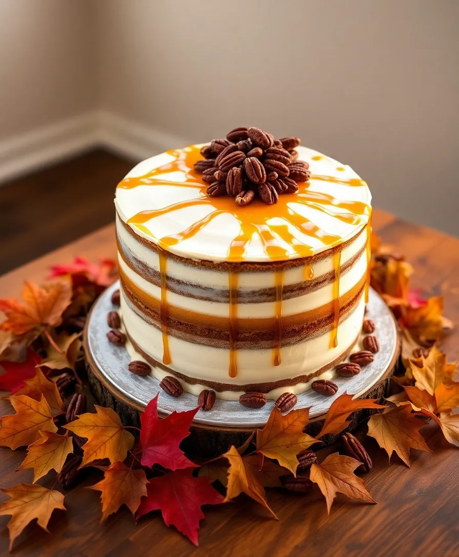 18 Vintage-Inspired Naked Wedding Cakes That Are Pure Magic (Check Out #10!) - 14. Maple Pecan Cake