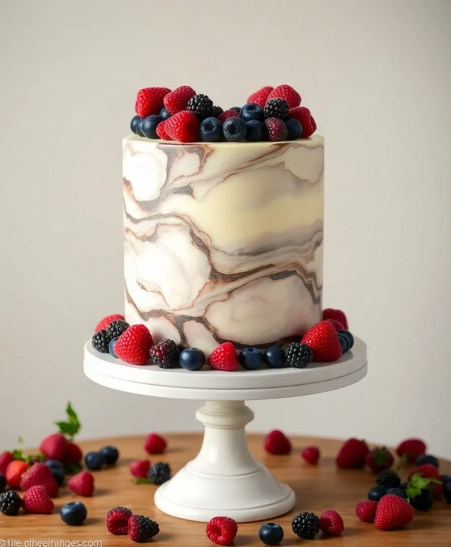 18 Vintage-Inspired Naked Wedding Cakes That Are Pure Magic (Check Out #10!) - 17. Classic Marble Cake