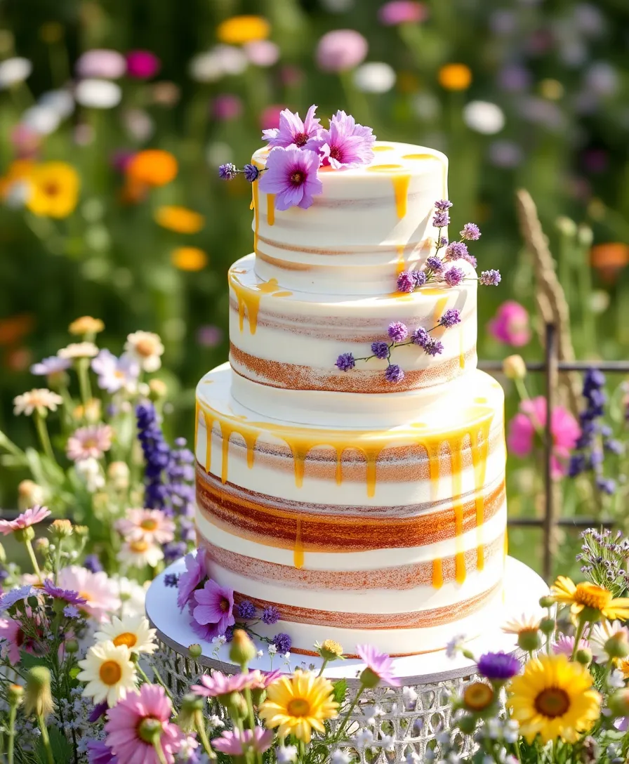 18 Vintage-Inspired Naked Wedding Cakes That Are Pure Magic (Check Out #10!) - 2. Lavender Honey Bliss